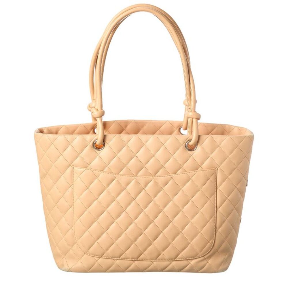 Chanel Beige Clair Leather Cambon Tote Large (Authentic Pre-Loved) - Picture 2 of 5